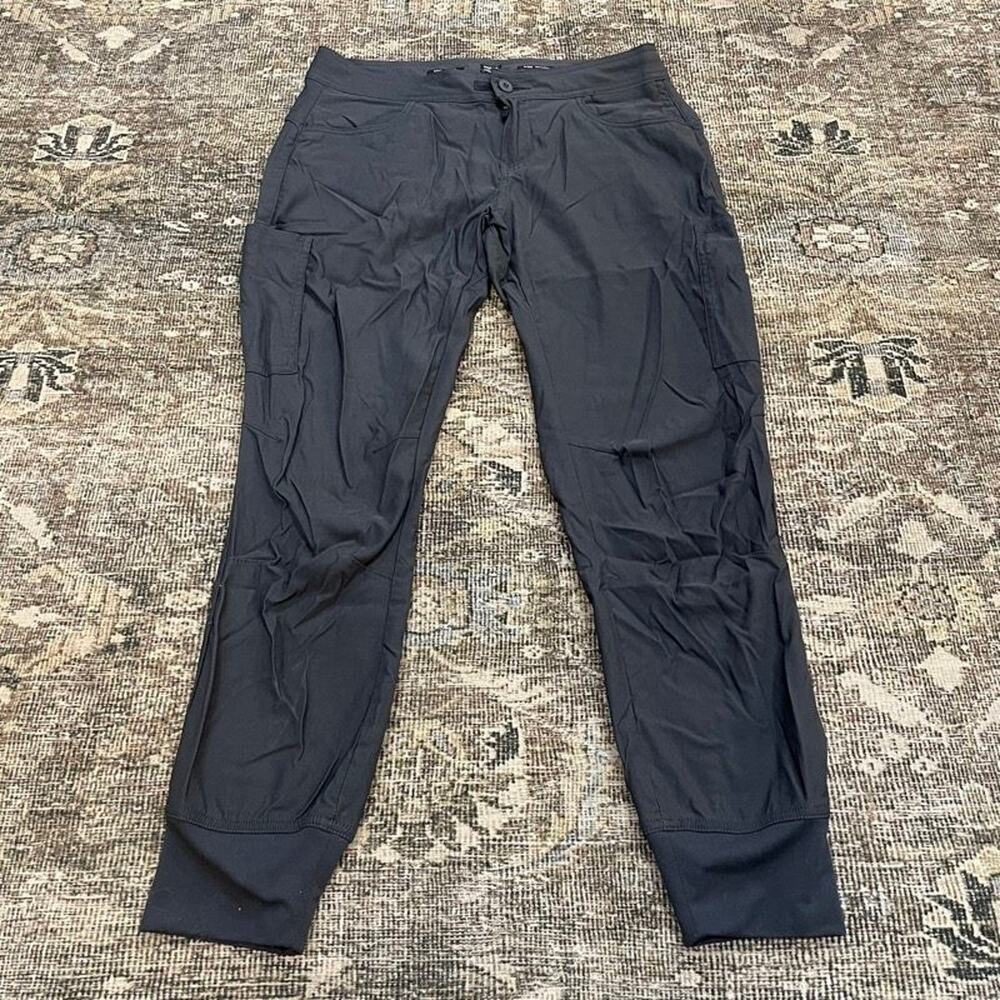 prAna Women's Jogger Pants Size 6 Gray Standard Fit Cuff Cargo Pocket